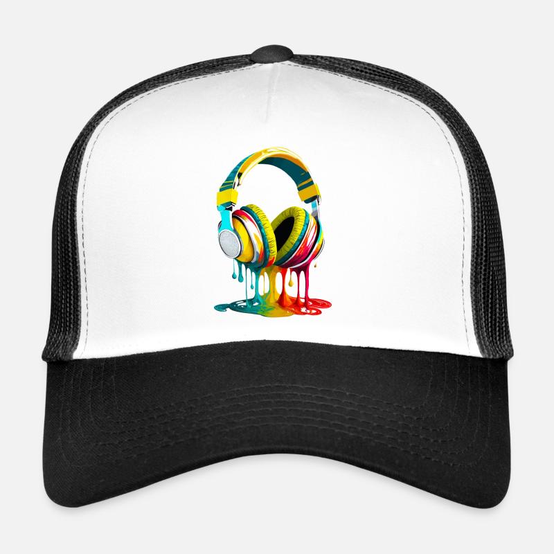 Kopfhörer - Trucker Cap - Weiß/Schwarz