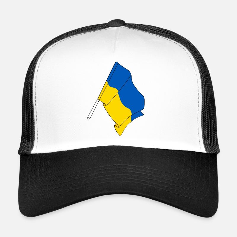 Flagge Ukraine - Trucker Cap - Weiß/Schwarz