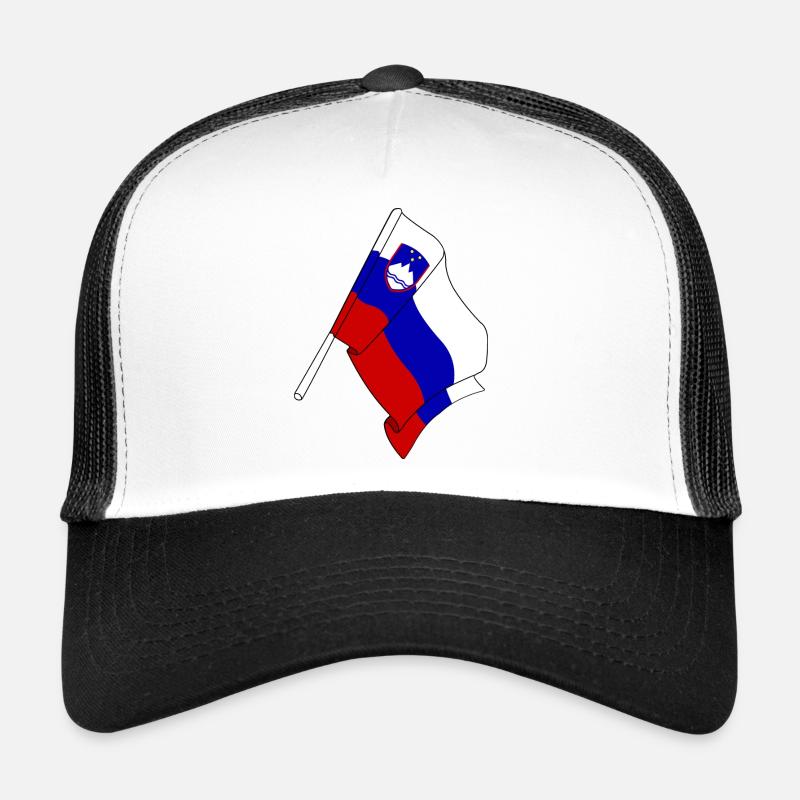 Flagge Slowenien - Trucker Cap - Weiß/Schwarz