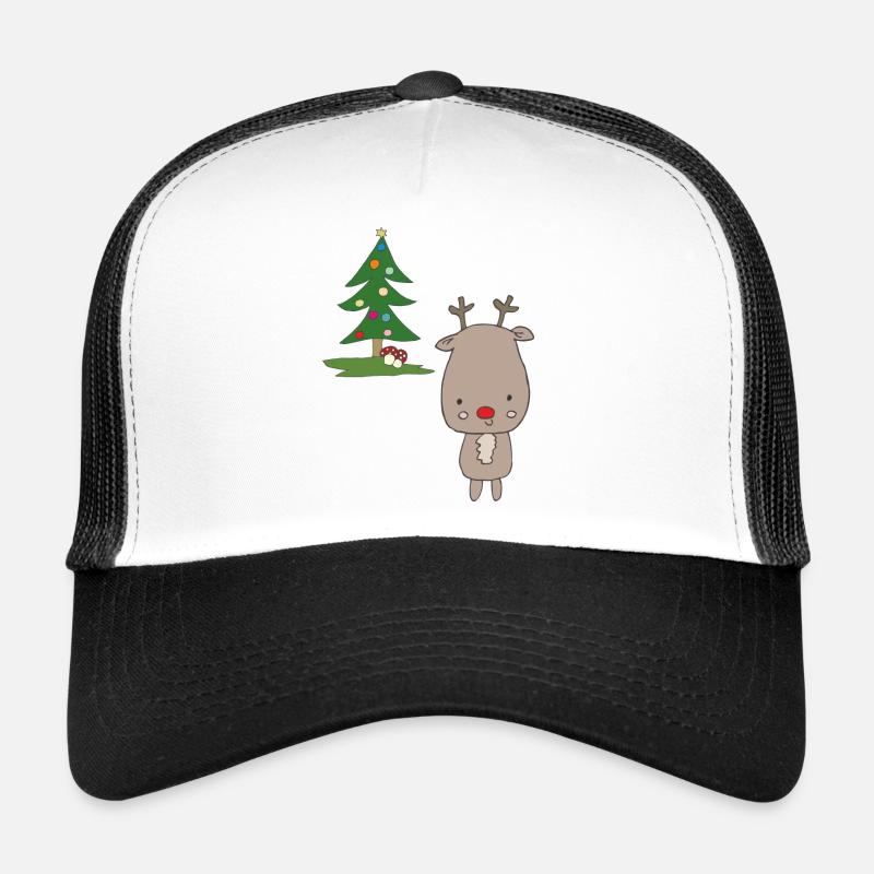 Orignal avec sapin de Noël Casquette trucker 
