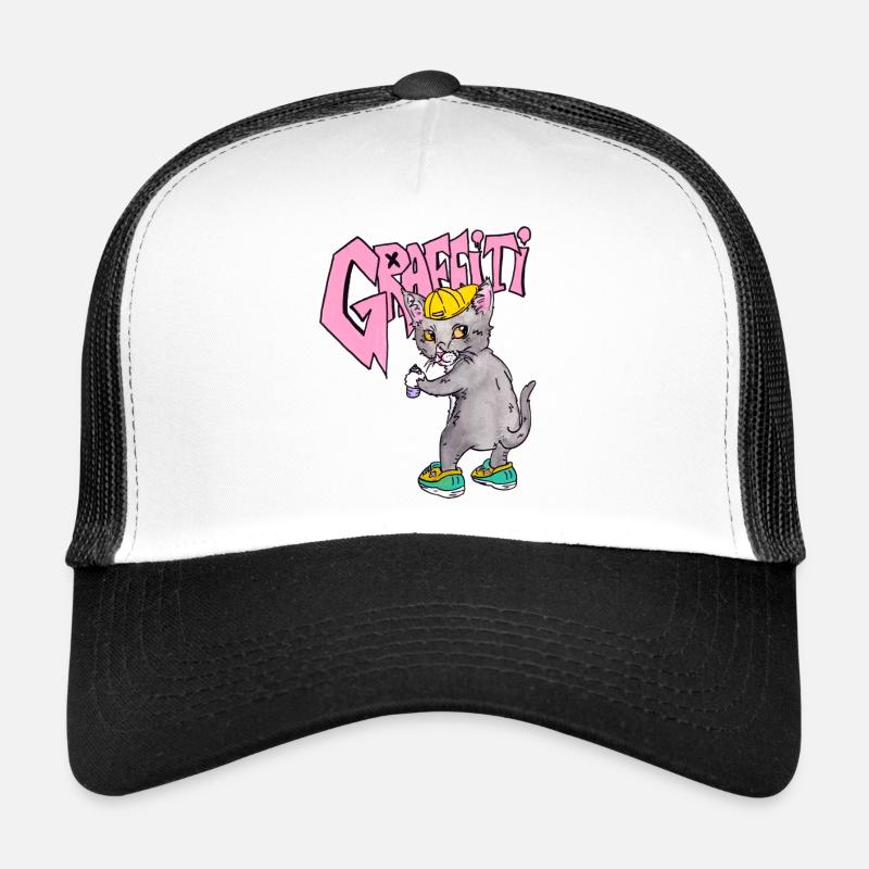 Graffiti Cat Trucker Cap