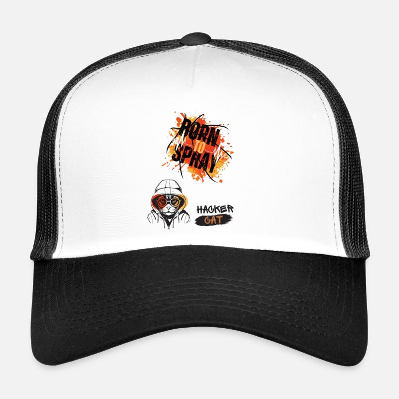 Né pour pulvériser Hacker Cat Casquette trucker 