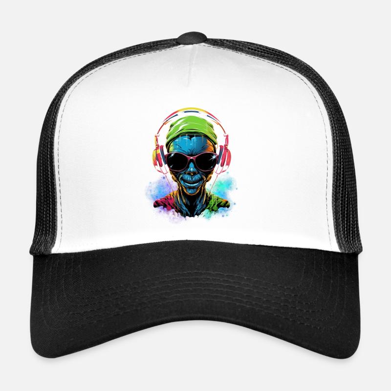 Alien Rave - Trucker Cap - white/black