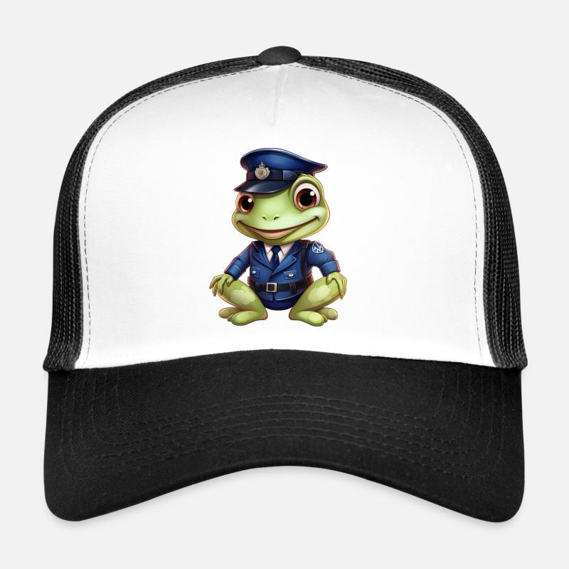 Frog Policeman Trucker Cap