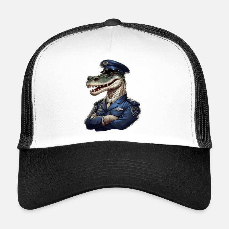 Crocodile Policeman Trucker Cap