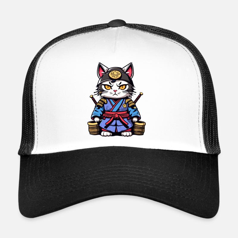 Chat samouraï #23 Casquette trucker 