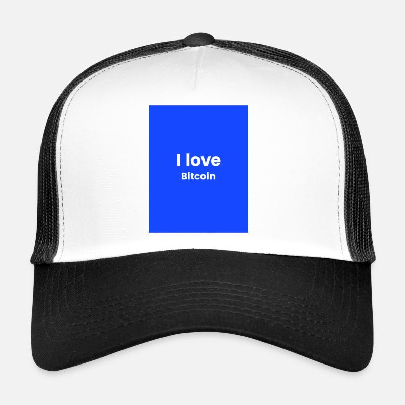 I love bitcoin - Trucker Cap - white/black