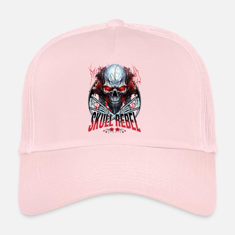 Skull Skull Skeleton Motorcycle Biker Gang Trucker Cap