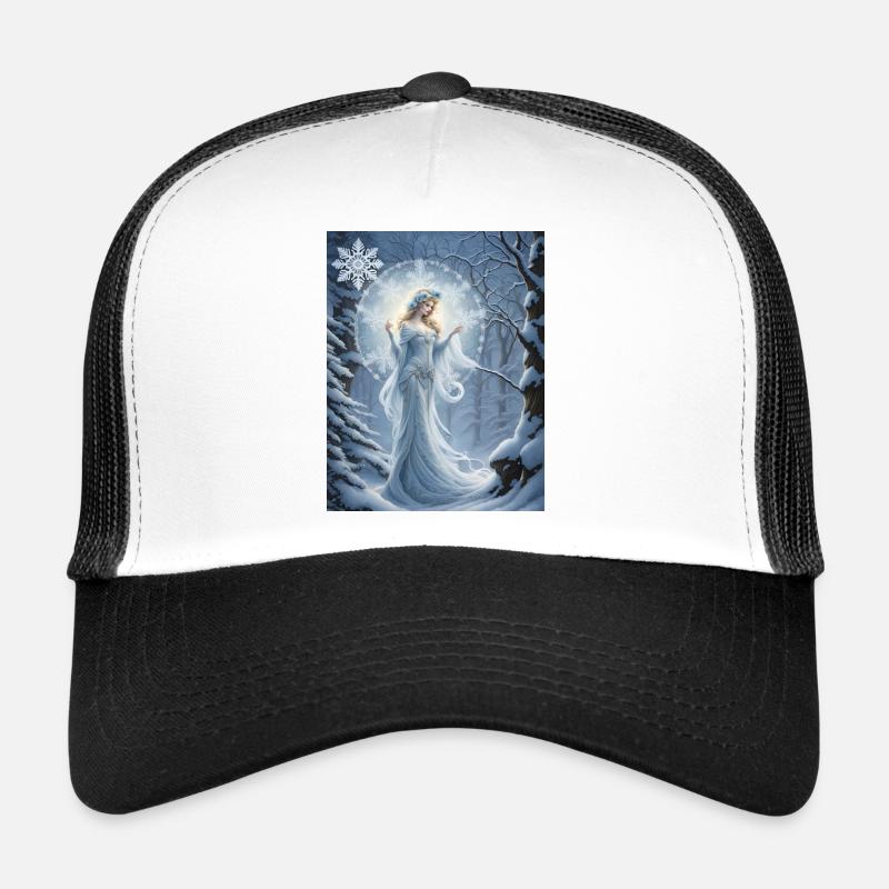 Die drittjüngste Tochter des Winters heißt blue... - Trucker Cap - Weiß/Schwarz