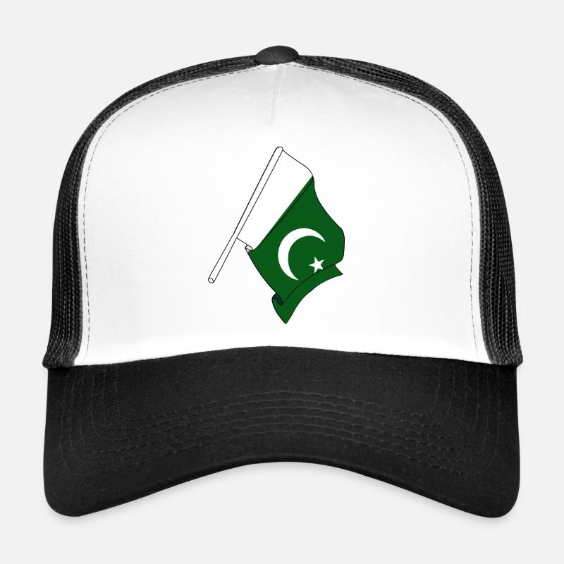 Drapeau Pakistan - Casquette trucker - blanc/noir