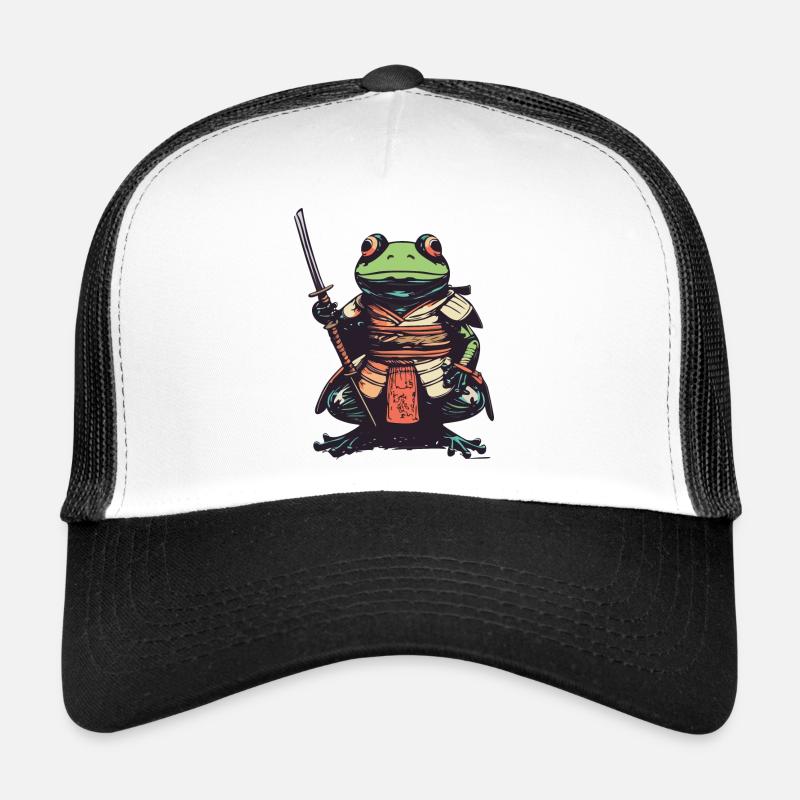 Grenouille avec katana Casquette trucker 