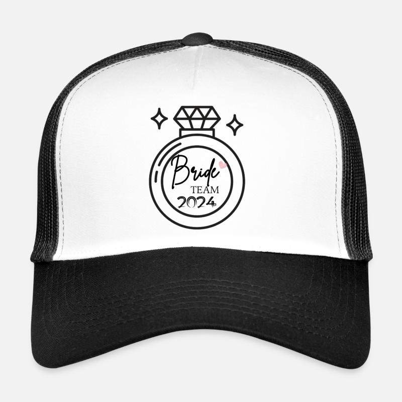 Mariée de l’équipe 2024 - Casquette trucker - blanc/noir