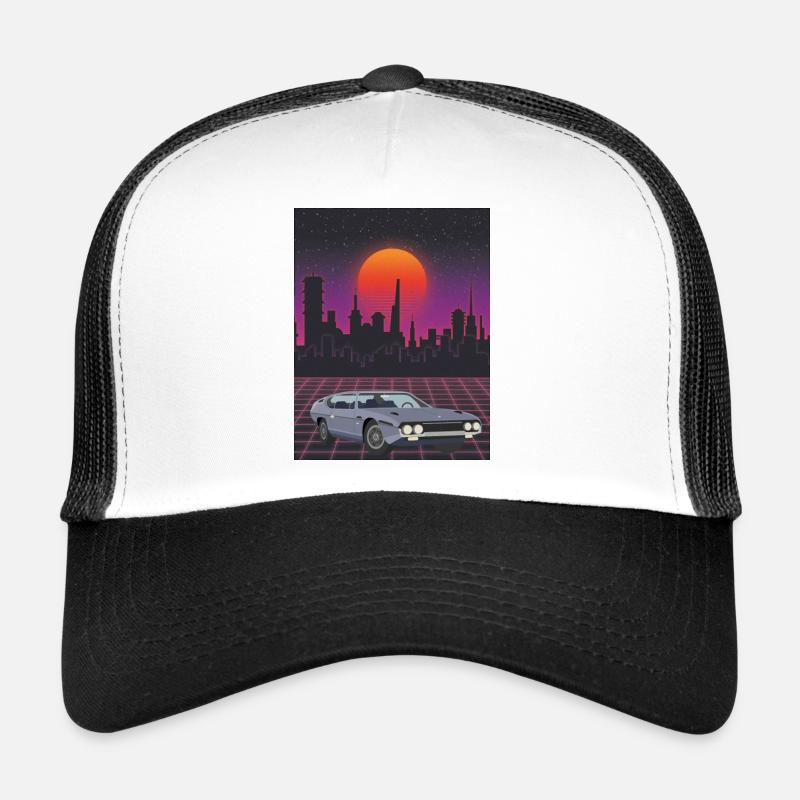Auto - Trucker Cap - Weiß/Schwarz