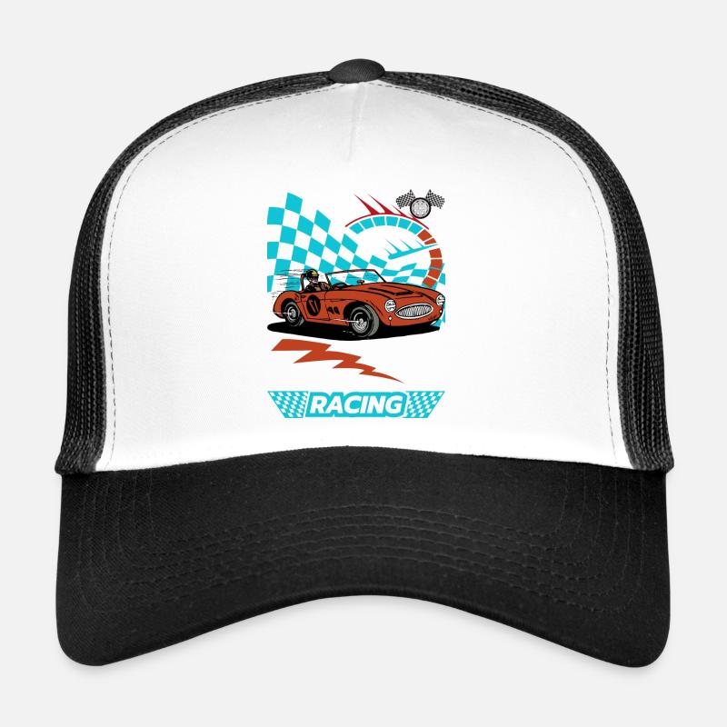 Oldtimer Rennwagen Flitzer Illustration Trucker Cap