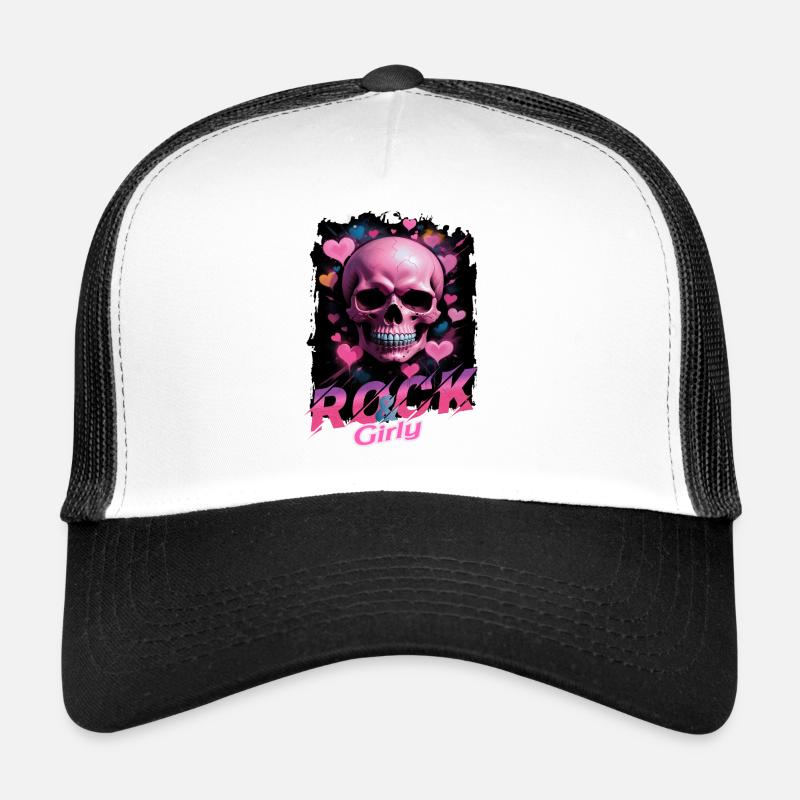 Rock & Girly - Trucker Cap - white/black