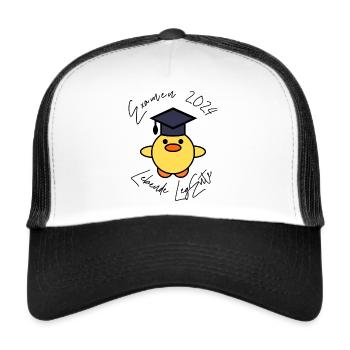 Examen 2024 lebende LegEnte - Trucker Cap - Weiß/Schwarz - Vorne