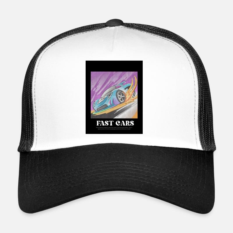 Sportcar - Trucker Cap - Weiß/Schwarz