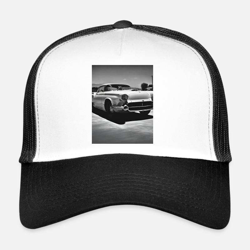 Auto Liebe Schwarz Weiß Trucker Cap