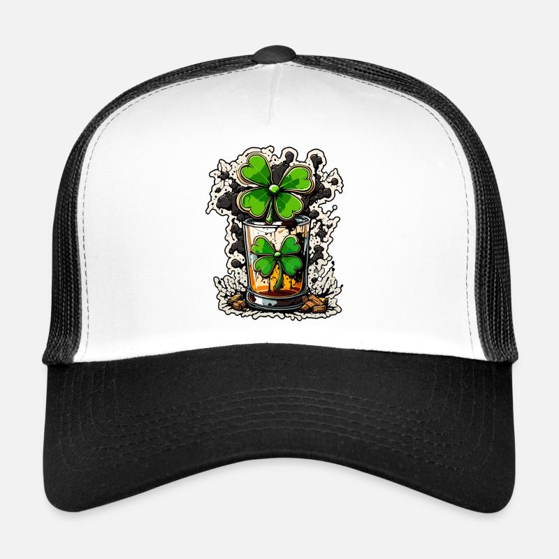 Shamrock / Whiskey / Alcohol / Happiness / Irish Pub Trucker Cap