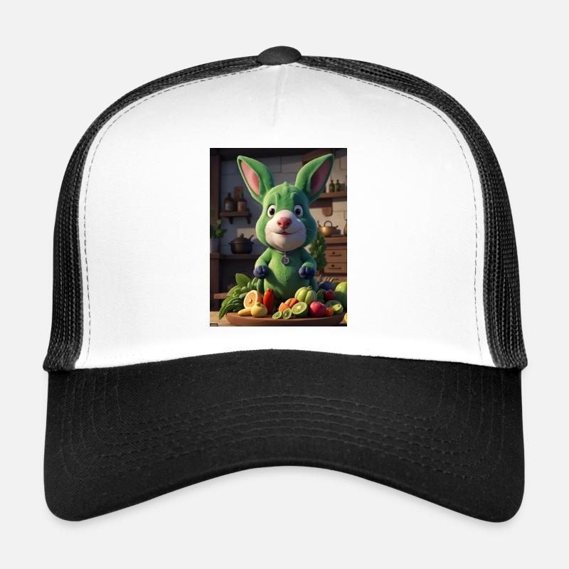 Child-friendly fruit bunny vegetables to delight in - Trucker Cap - white/black