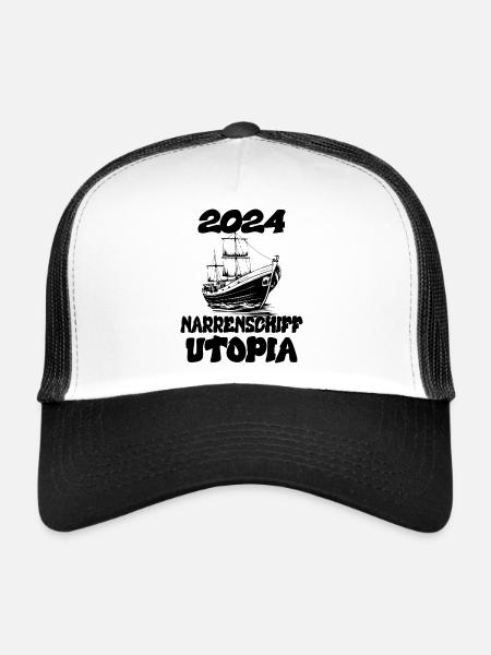 Ship of Fools Utopi 2024 - Dates - Casquette trucker  - blanc/noir - Devant