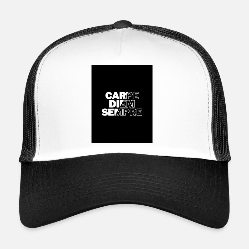 Carpe diem - Trucker Cap - white/black
