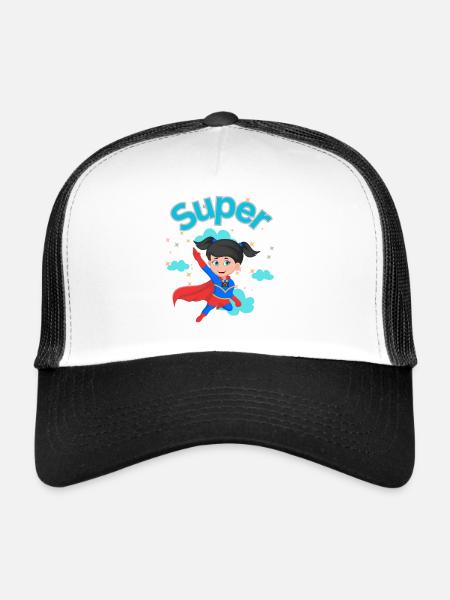Super - Trucker Cap - Weiß/Schwarz