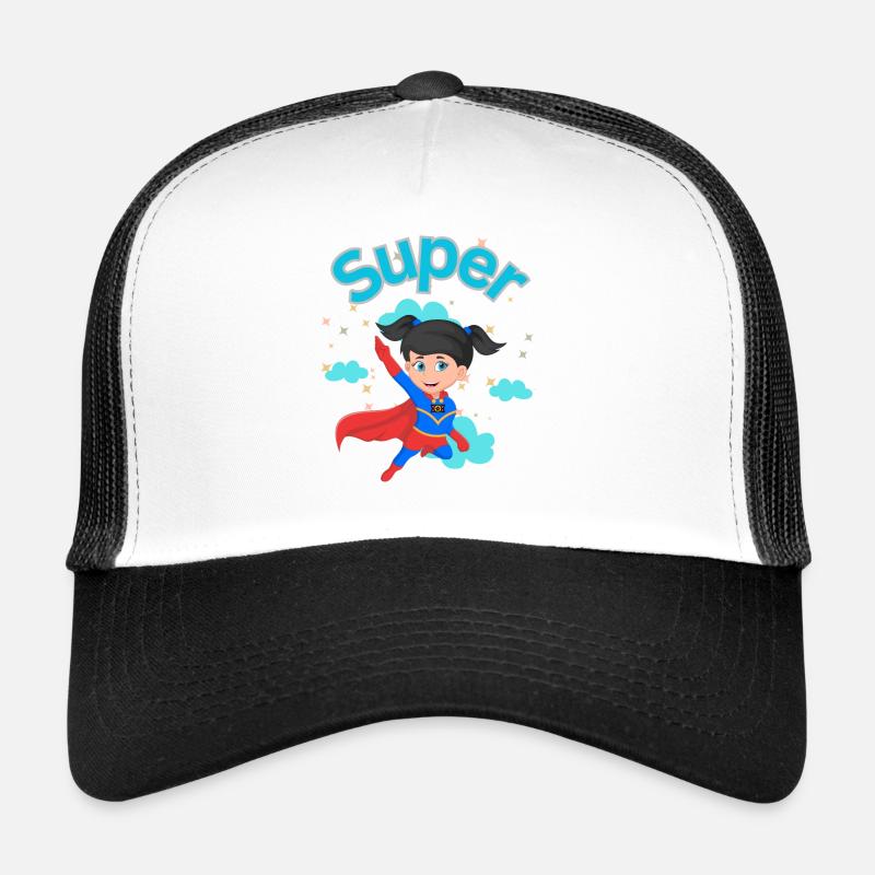 Super - Trucker Cap - Weiß/Schwarz