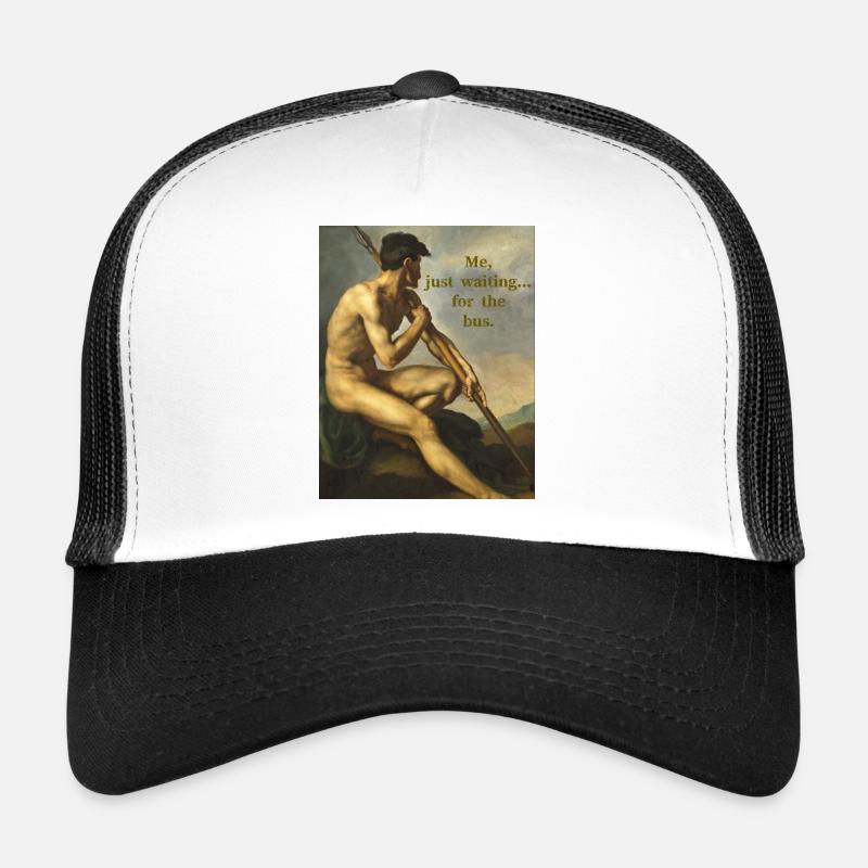 Mann mit Speer | Ölgemälde | Art | lustiger Spruch Trucker Cap
