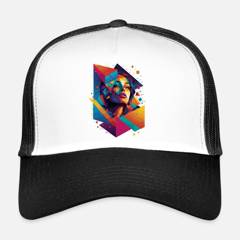 Moderne Gesichts Kunst Trucker Cap