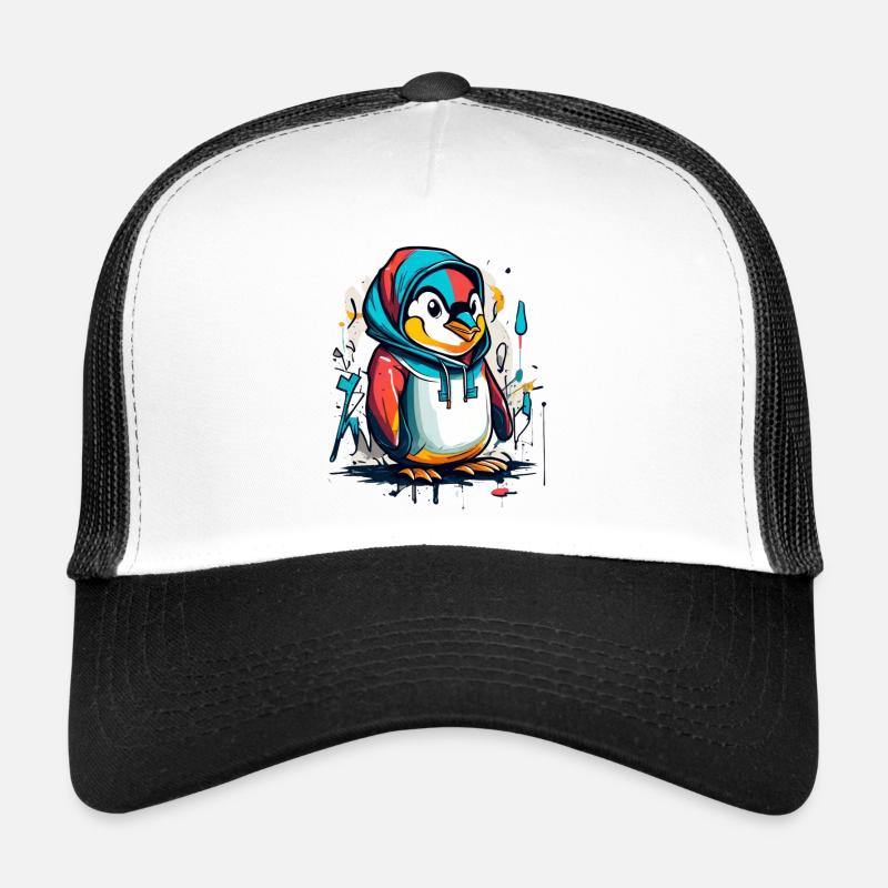 Cool Pinguin Graffiti Trucker Cap