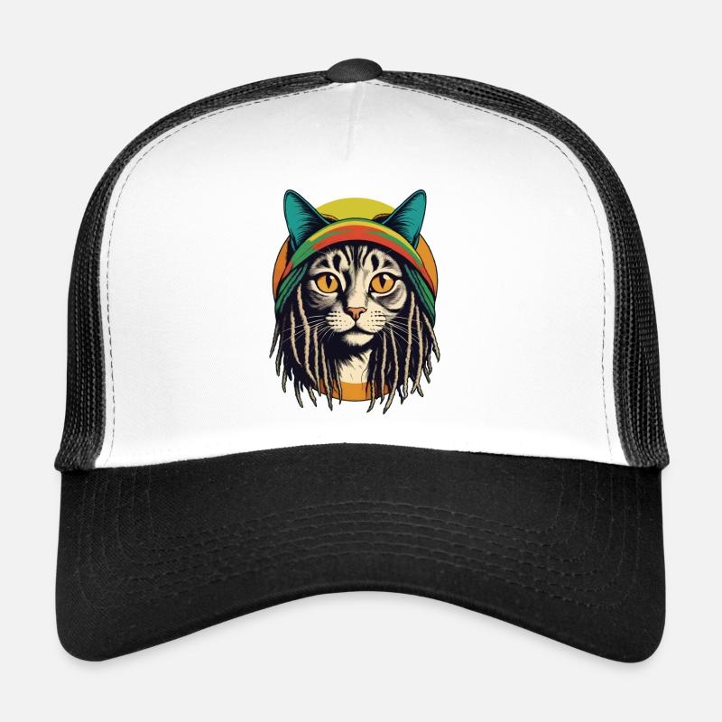 Cool Rasta Cat Trucker Cap