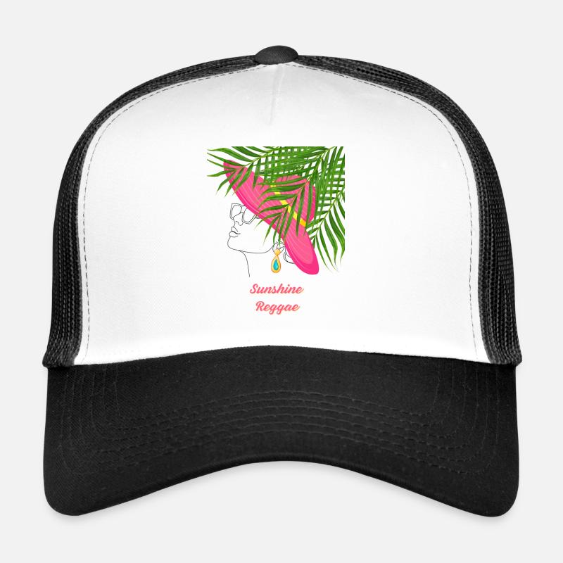 Sunshine Reggae - Trucker Cap - Weiß/Schwarz