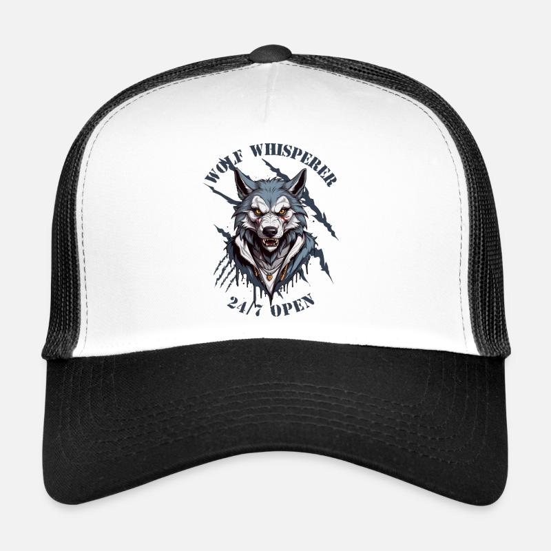 Wolf Whisperer Ouvert 24h/24 et 7j/7 Casquette trucker 