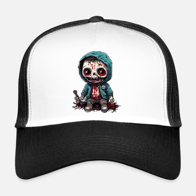 Horror Doll / Halloween / Creepy / Dark Trucker Cap
