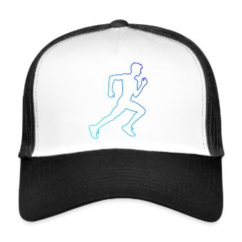 Course Jogging Homme Course à pied Femme Course à pied - Casquette trucker  - blanc/noir - Devant