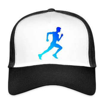 Fitness Racing Jogging Women Running Men - Trucker Cap - white/black - Front