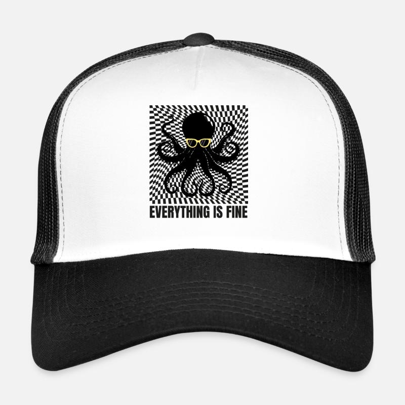 Everything is fine Krake Sonnenbrille Trucker Cap