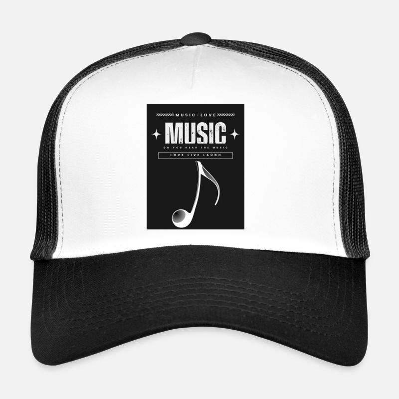 Musik 1 - Trucker Cap - Weiß/Schwarz