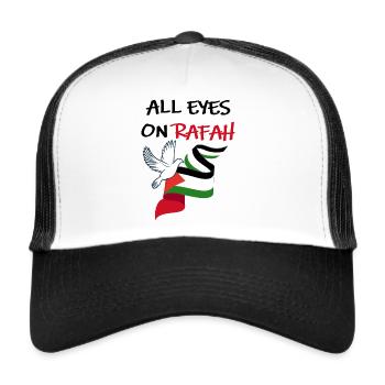 Tous les yeux sont rivés sur Rafah Dove of Peace - Casquette trucker  - blanc/noir - Devant
