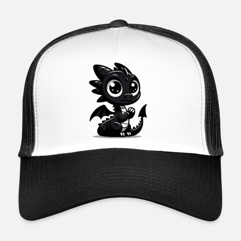 Bébé Dragon - Casquette trucker  - blanc/noir
