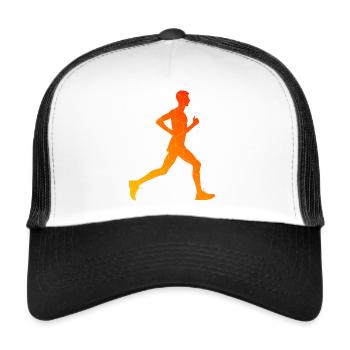 Women Running Cross Country Running Men - Trucker Cap - white/black - Front