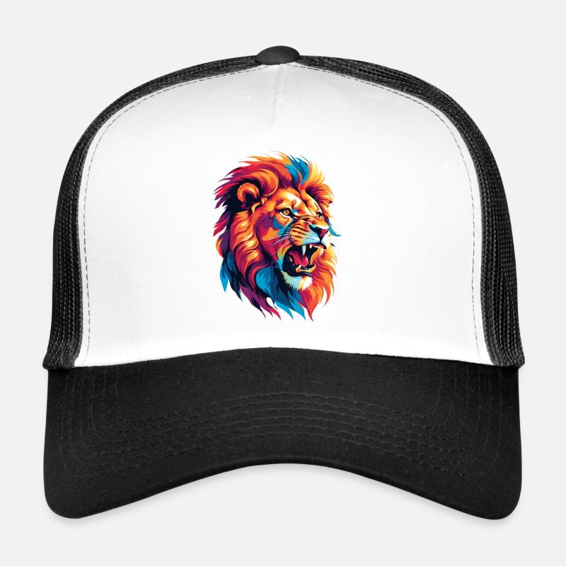 Lion multicolore Casquette trucker 