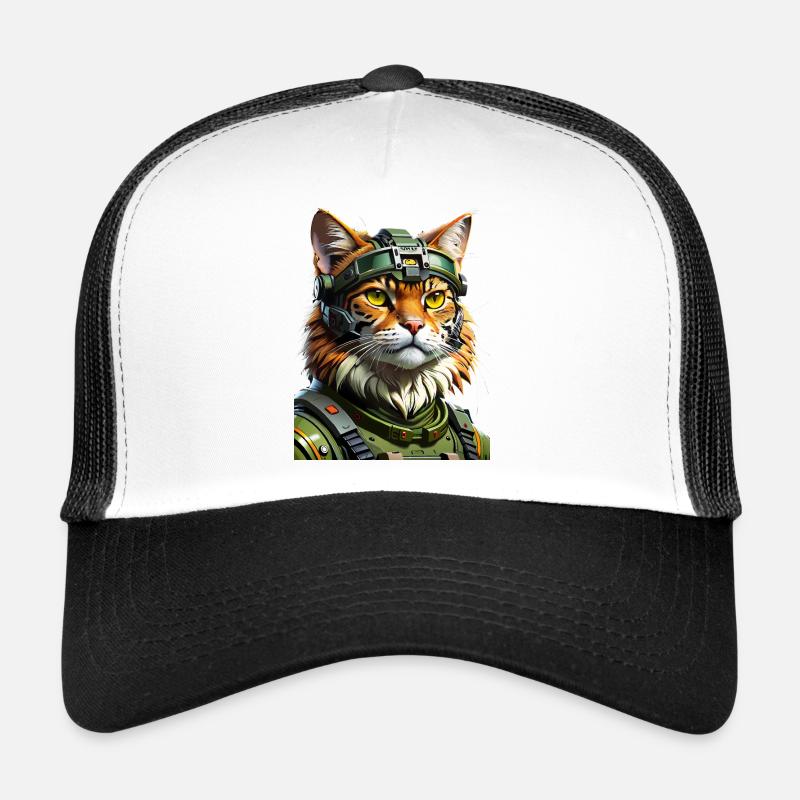 Cosmic Cat Pilot Trucker Cap