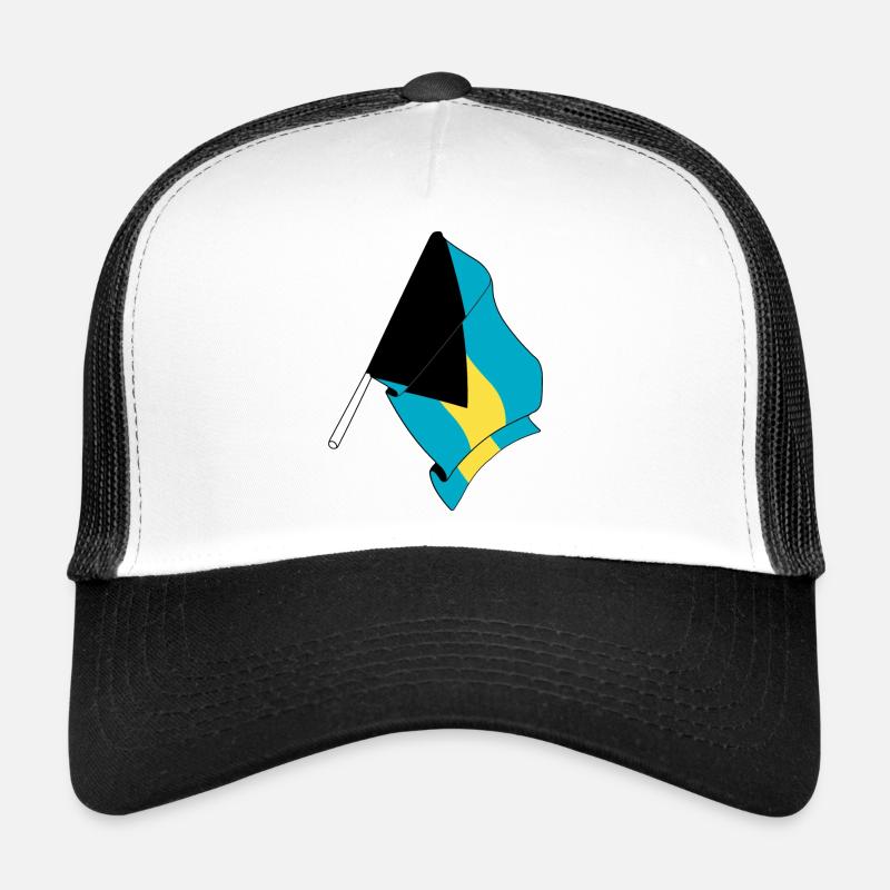 Flagge der Bahamas - Trucker Cap - Weiß/Schwarz