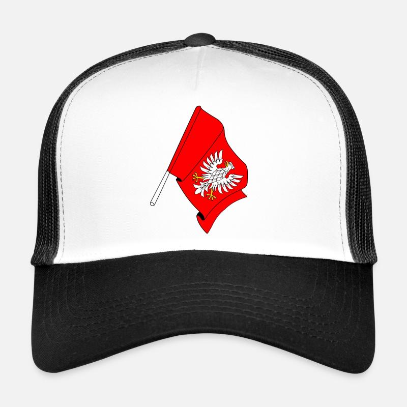 Drapeau : Mazovie, Pologne Casquette trucker 