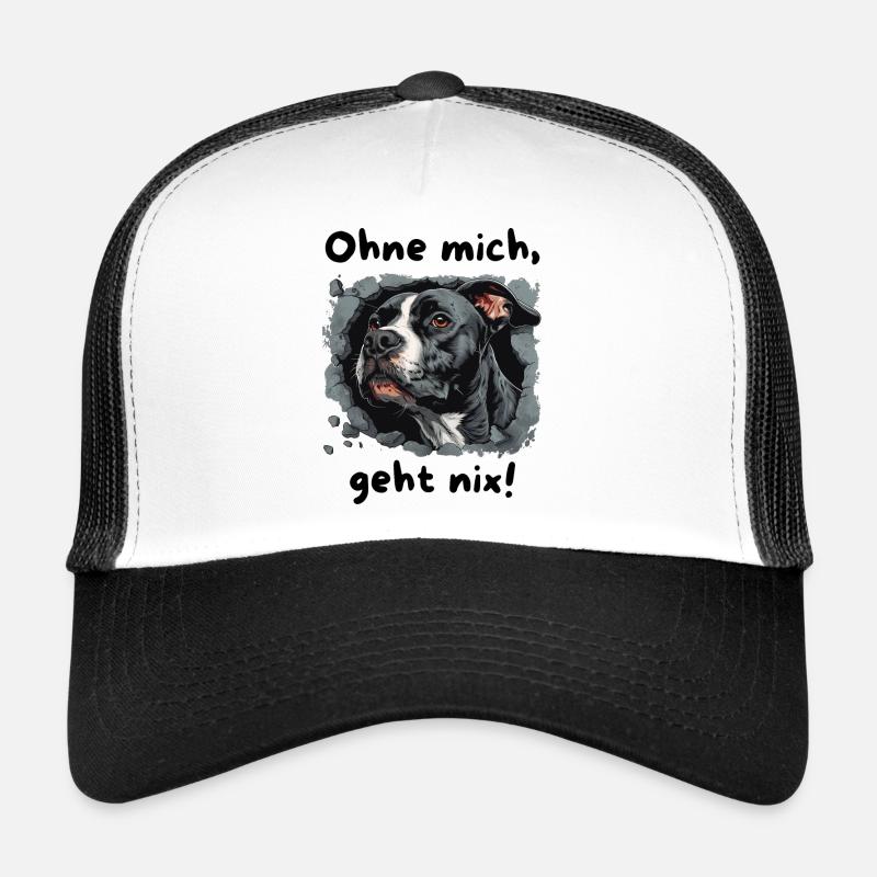 Staff - Ohne geht nix - Trucker Cap - Weiß/Schwarz