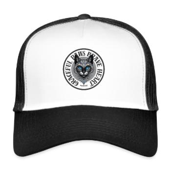Graceful Paws Brave Heart - Trucker Cap - white/black - Front