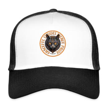 Foulées gracieuses - Casquette trucker  - blanc/noir - Devant