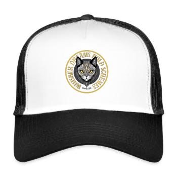 Whisker Dreams, Bold Schemes - Trucker Cap - white/black - Front